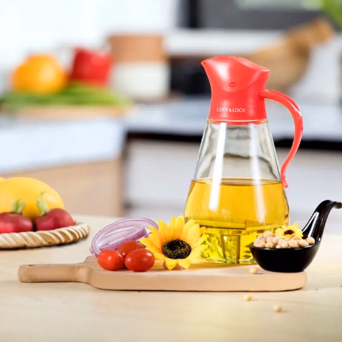 Bình Đựng Dầu Với Nắp Mở Tự Động Màu Đỏ Cko101 (550Ml) - Lock&Lock - Ảnh 4