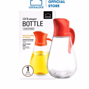Bình Đựng Dầu Với Nắp Mở Tự Động Màu Đỏ Cko101 (550Ml) - Lock&Lock