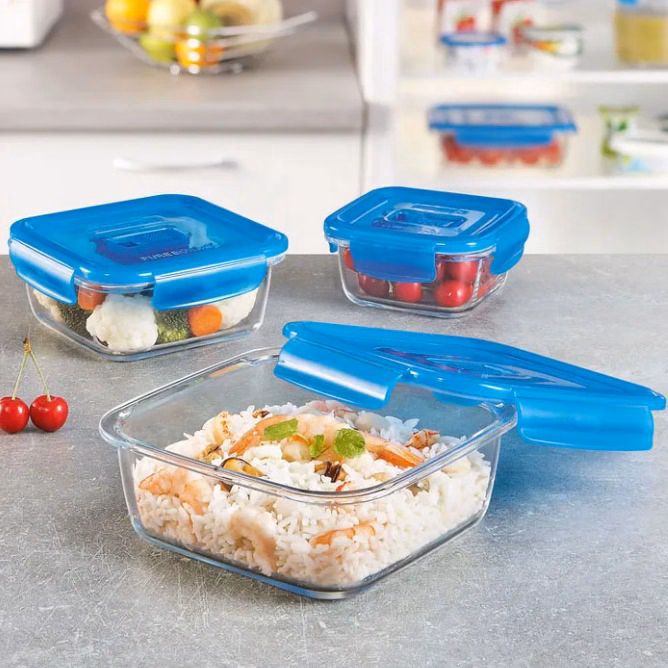 Combo 2 Hộp Thủy Tinh Pure Chữ Nhật G3184 820Ml - Luminarc - Ảnh 5