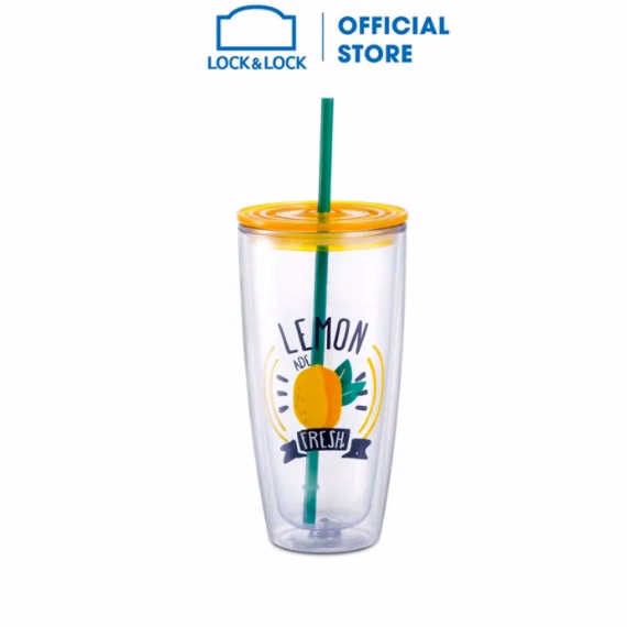 Ly Nhựa Có Ống Hút Hap507Yel 750Ml Vàng - Lock&Lock - Ảnh 2