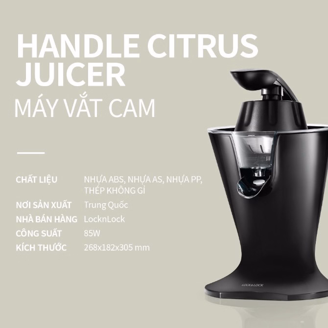 Máy Vắt Cam Ejj256Blk 85W - Lock&Lock