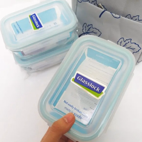 Bộ 2 Hộp Thủy Tinh Lunch100 1000Ml Và Túi Giữ Nhiệt - Glasslock - Ảnh 5