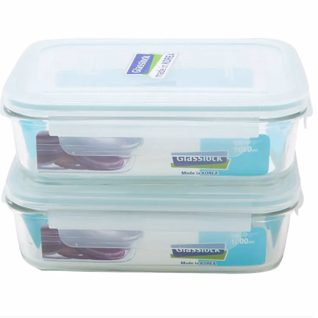Bộ 2 Hộp Thủy Tinh Lunch100 1000Ml Và Túi Giữ Nhiệt - Glasslock - Ảnh 6