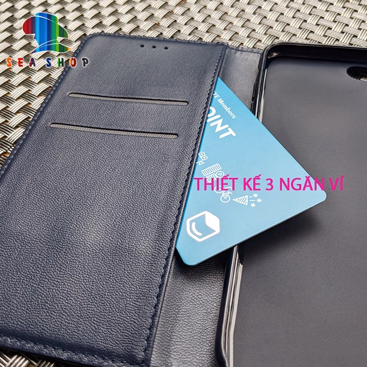 Bao Da Vivo Y15A, Y15S, Chính Hãng Vtz Thiết Kế Dạng Ví Sang Trọng, Có Ngăn Cài Thẻ - Sea Shop - Ảnh 3
