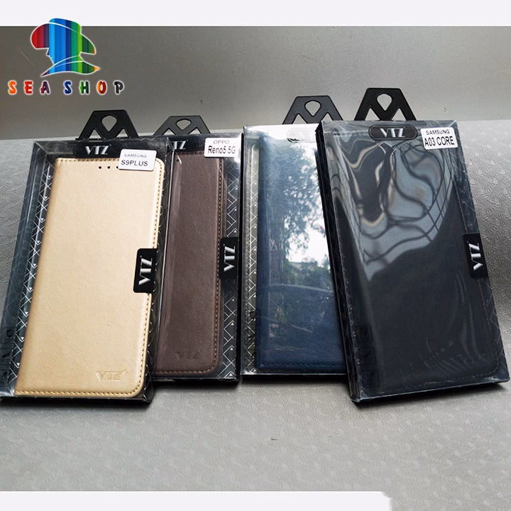 Bao Da Vivo Y01, Y02, Y02S - Chính Hãng Vtz Thiết Kế Dạng Ví Sang Trọng, Có Ngăn Cài Thẻ - Sea Shop - Ảnh 5