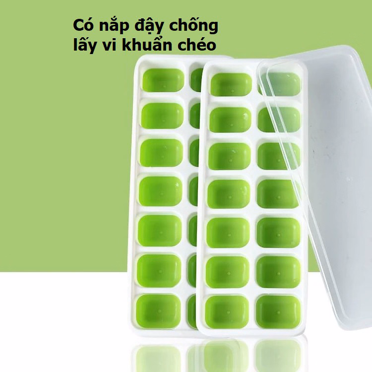 Combo 2 Khay Làm Đá Silicone, Chống Dính 14 Ô Có Nắp Đậy Ctb127 - Bechip - Ảnh 14