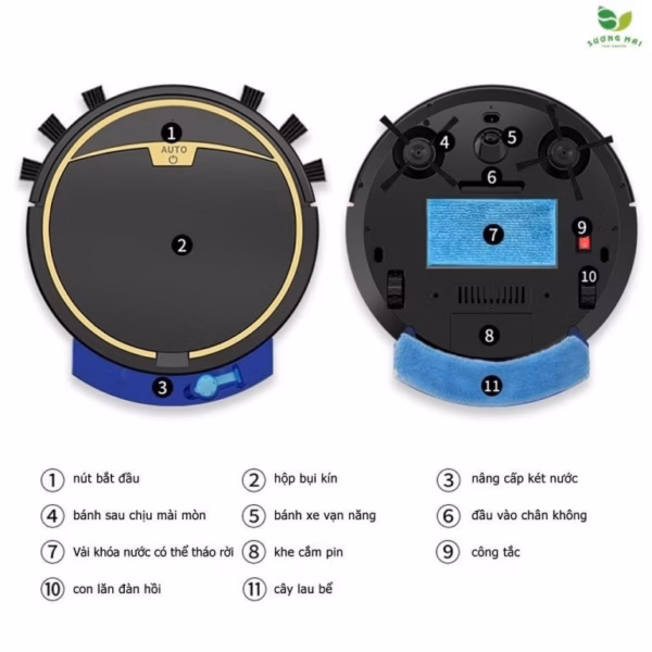 Robot Hút Bụi Lau Nhà - Jishida - Ảnh 13