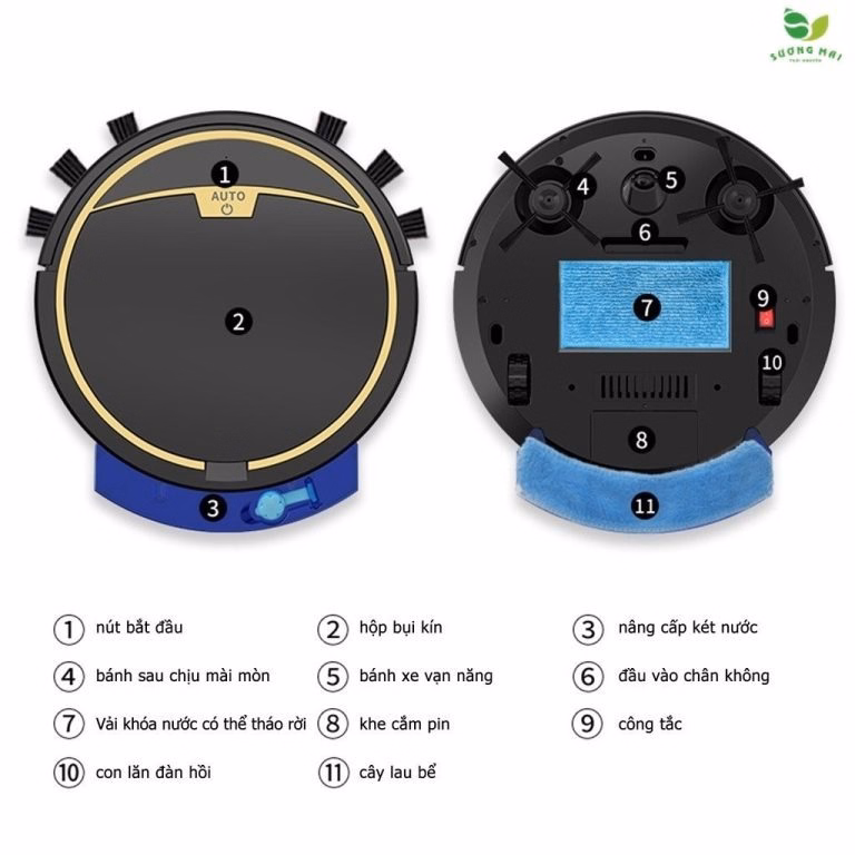 Robot Hút Bụi Lau Nhà - Jishida - Ảnh 13