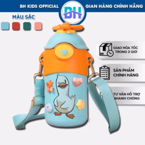 Bình Nước Giữ Nhiệt 500Ml, Inox 304 (Tặng Kèm Stick 2D, 3D), Có Nắp Chong Chóng Ngộ Nghĩnh, Dễ Thương Bhs95 - Bh Kids