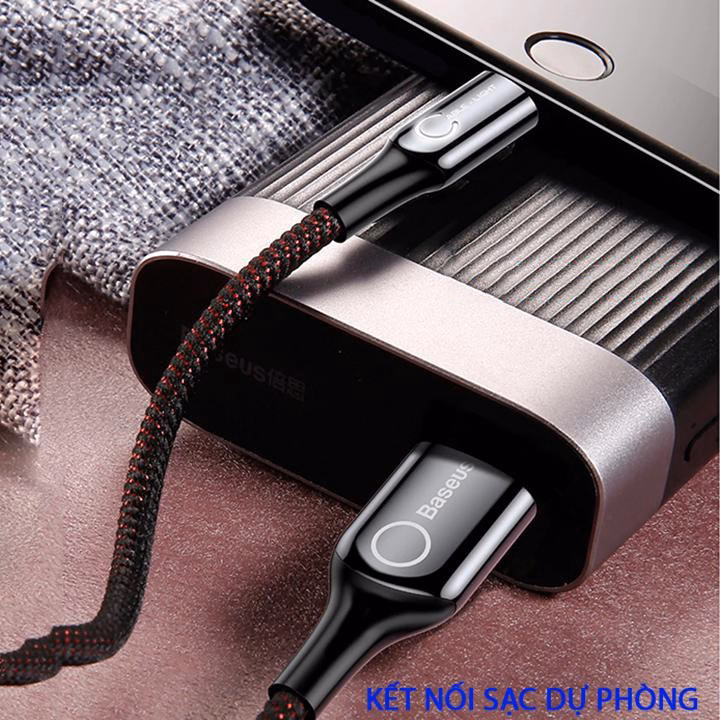 Cáp Sạc Lightining - Type C- Micro - Chính Hãng Baseus - Tự Ngắt Khi Đầy Pin - Dây Dù Siêu Bền - Sea Shop - Ảnh 3