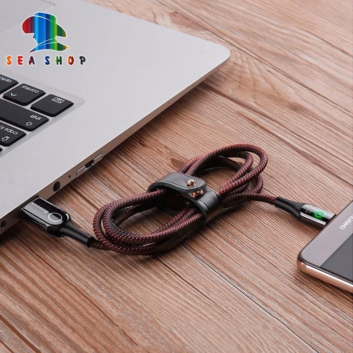 Cáp Sạc Lightining - Type C- Micro - Chính Hãng Baseus - Tự Ngắt Khi Đầy Pin - Dây Dù Siêu Bền - Sea Shop - Ảnh 4