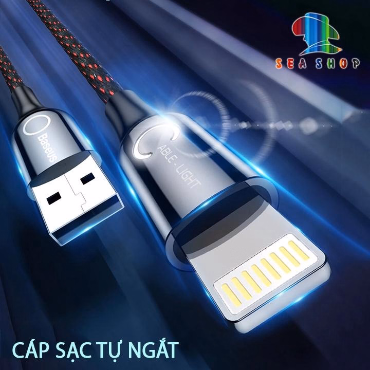 Cáp Sạc Lightining - Type C- Micro - Chính Hãng Baseus - Tự Ngắt Khi Đầy Pin - Dây Dù Siêu Bền - Sea Shop