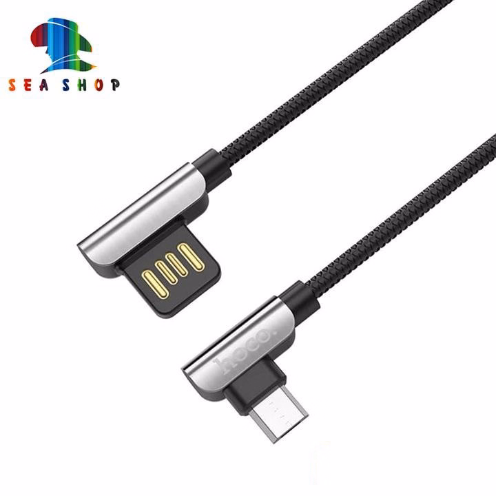 Cáp Sạc Micro-Usb -Chính Hãng Hoco - Dây Chất Lượng Cao - Sạc Nhanh - Góc Cắm 90 Độ Linh Hoạt-Seashop - Ảnh 3