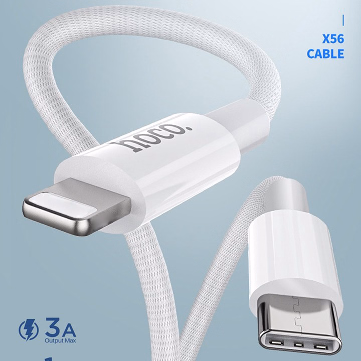 Cáp Sạc Typec To Lightning - Chính Hãng Hoco - Dành Cho Iphone, Ipad - Bọc Dù Siêu Bền - Tích Hợp Sạc Nhanh-Seashop - Ảnh 3