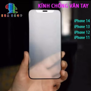 Kính Cường Lực Chống Vân Tay - Cho Các Dòng Iphone 11, 12 Mini, 13 Mini, 14 Pro Max, 14 Plus -Full Màn -Seashop