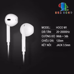 Tai Nghe M1-Chính Hãng Hoco - Chân Cắm 3.5Mm - Cho Iphone 5, 6, 6 Plus, Ipad... -Seachop