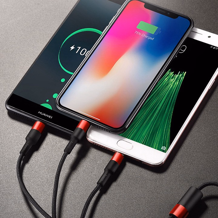 Cáp Sạc 3 In1 Đa Năng - Chính Hãng Hoco - Cho Smartphone, Tablet - Tích Hợp Công Nghệ Sạc Nhanh - Seashop - Ảnh 6