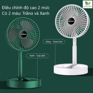 Quạt Mini Sạc Usb Gấp Gọn Và Điều Chỉnh Độ Cao Tiện Lợi - Sương Mai