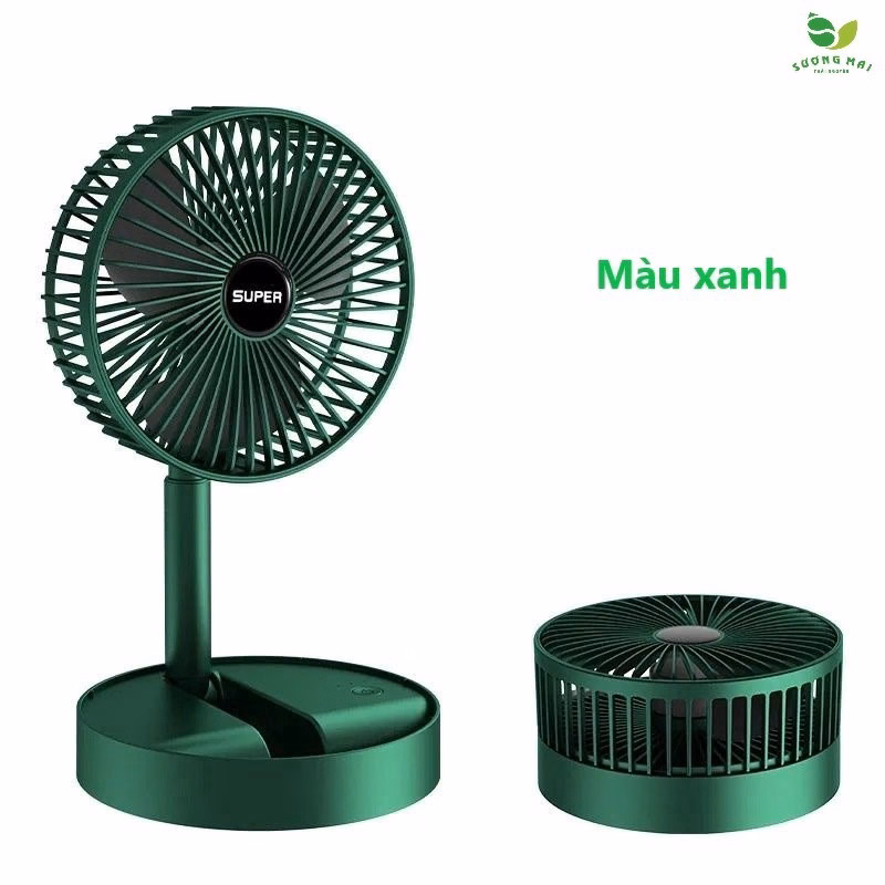 Quạt Mini Sạc Usb Gấp Gọn Và Điều Chỉnh Độ Cao Tiện Lợi - Sương Mai - Ảnh 6