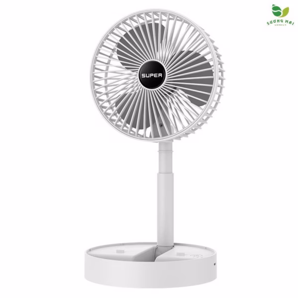 Quạt Mini Sạc Usb Gấp Gọn Và Điều Chỉnh Độ Cao Tiện Lợi - Sương Mai - Ảnh 7