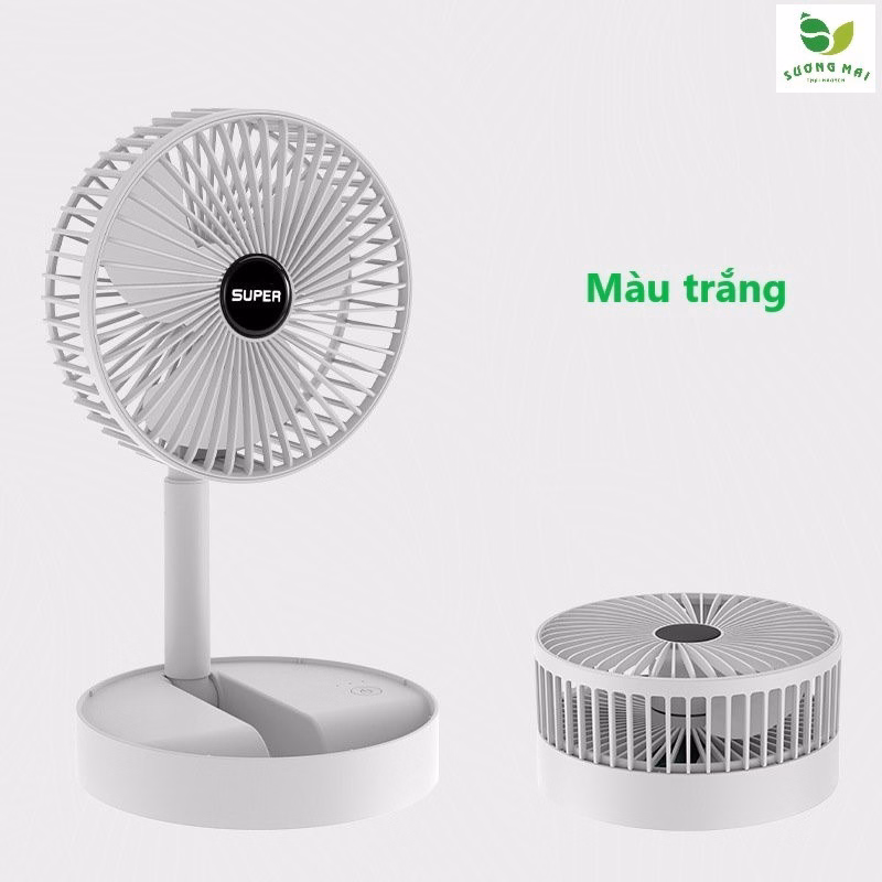 Quạt Mini Sạc Usb Gấp Gọn Và Điều Chỉnh Độ Cao Tiện Lợi - Sương Mai - Ảnh 8