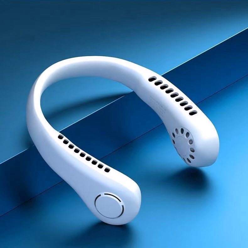 Quạt Đeo Cổ Usb Mini Tích Điện Không Cánh Tiện Lợi, Thời Trang, Dáng Thể Thao - Sương Mai - Ảnh 2
