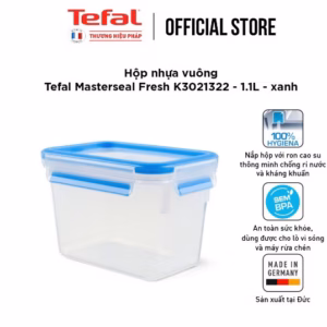 Hộp Nhựa Vuông Tefal Masterseal Fresh 1.1L Màu Xanh K3021322 - Sht House
