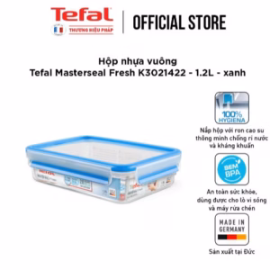 Hộp Nhựa Vuông Tefal Masterseal Fresh 1.2L Màu Xanh K3021422 - Sht House