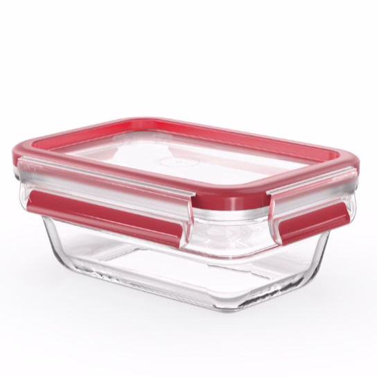 Hộp Thủy Tinh Vuông Tefal Masterseal Glass850Ml Màu Đỏ N1040812 - Sht House - Ảnh 2