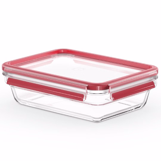 Hộp Thủy Tinh Vuông Tefal Masterseal Glass 1.1L Màu Đỏ N1040912- Sht House