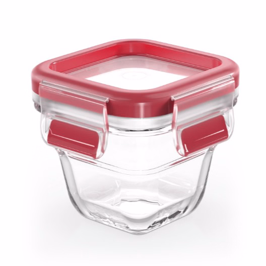 Hộp Thủy Tinh Vuông Tefal Masterseal Glass 180Ml Màu Đỏ N1041312 - Sht House