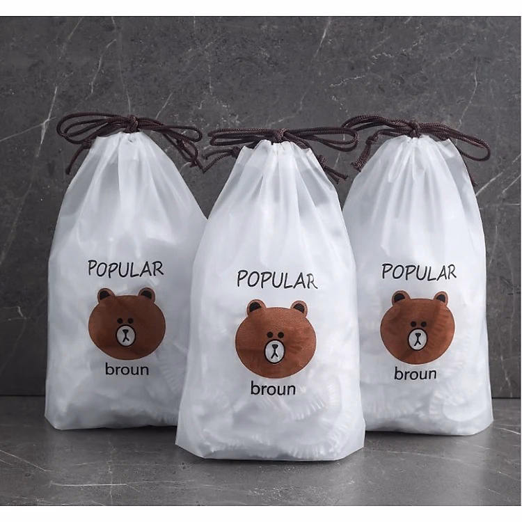 Set 100 Màng Bọc Thực Phẩm Có Chun Co Giãn Kèm Túi Gấu Tiện Dụng Ctb135 - Bechip - Ảnh 12