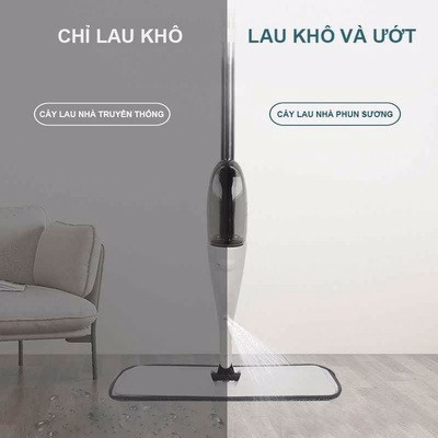 Cây Lau Nhà Phun Sương 2 Trong 1, Đầu Xoay 360 Độ Ctb141 - Bechip - Ảnh 7