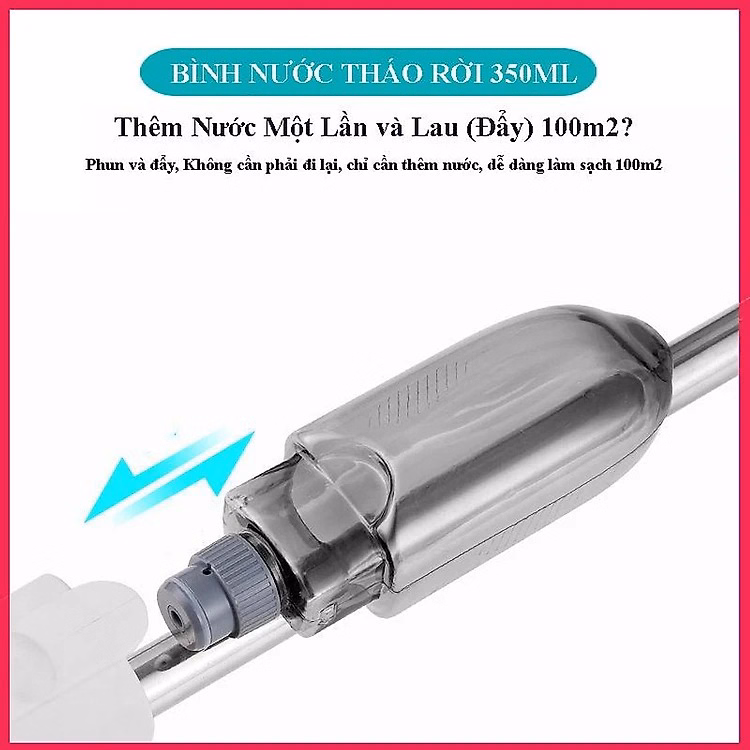 Cây Lau Nhà Phun Sương 2 Trong 1, Đầu Xoay 360 Độ Ctb141 - Bechip - Ảnh 12