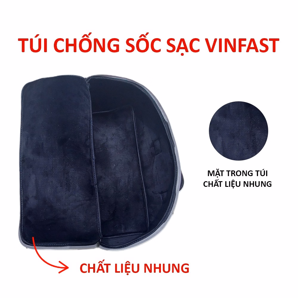 Túi Chống Sốc Sạc Xe Điện Vinfast Feliz S, Vento S, Theon S,... Bằng Nhung - Ảnh 6