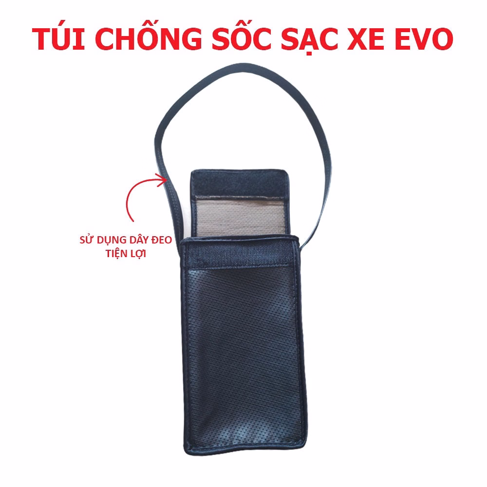 Túi Đứng Chống Sốc Sạc Vinfast Evo 200 Bằng Da Carbon - Ảnh 2