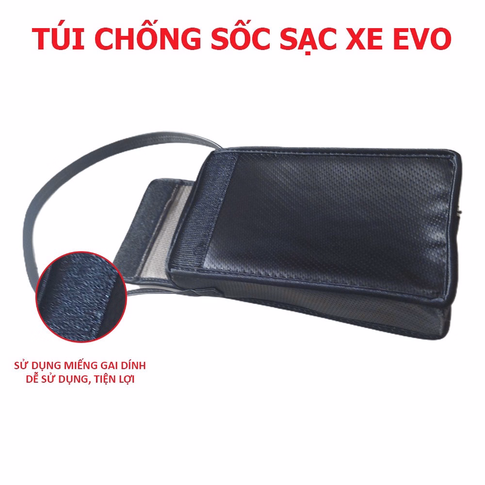 Túi Đứng Chống Sốc Sạc Vinfast Evo 200 Bằng Da Carbon - Ảnh 4