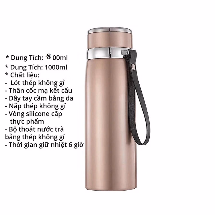 Bình Giữ Nhiệt Inox 304 Cao Cấp Vaccuum Ctb142- Bechip - Ảnh 16