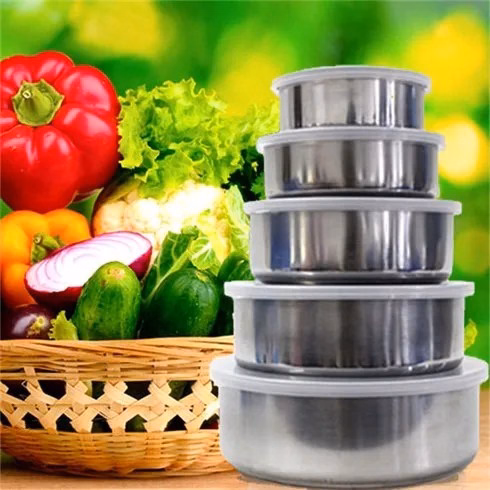 Bộ 5 Thố Inox Có Nắp Đậy - Su - Ảnh 3