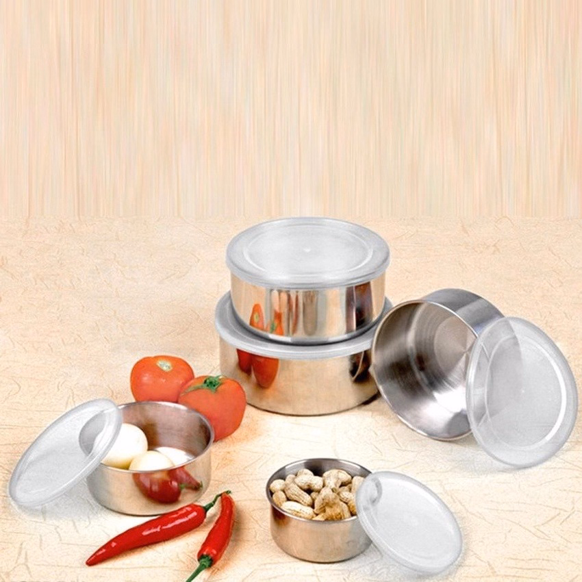 Bộ 5 Thố Inox Có Nắp Đậy - Su - Ảnh 5