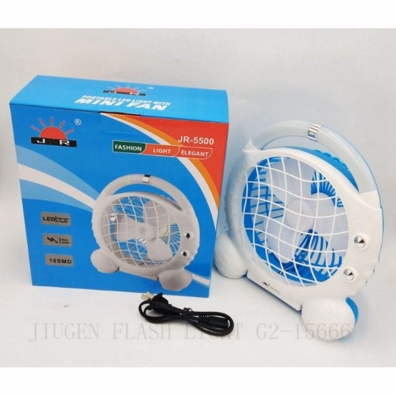 Quạt Sạc Tích Điện Có Đèn Mini - Su - Ảnh 6