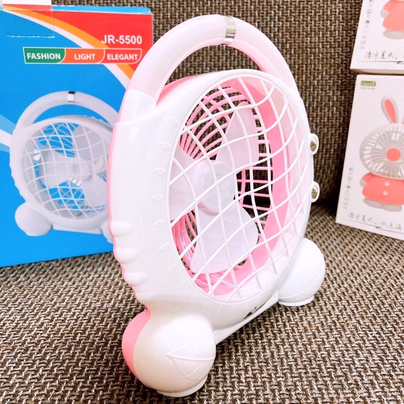 Quạt Sạc Tích Điện Có Đèn Mini - Su - Ảnh 2
