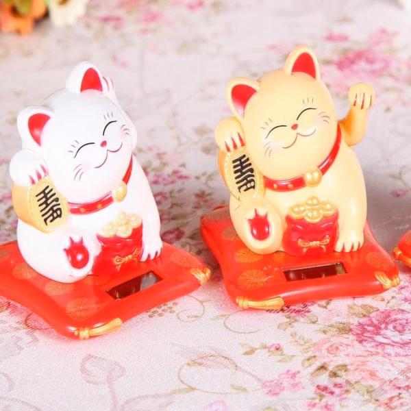 Mèo Thần Tài Vẫy Tay Năng Lượng Mặt Trời - Silver - Ảnh 5