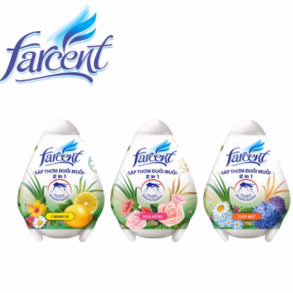 Hộp Sáp Trứng Hương Chanh Sả Chống Muỗi Farcent 170G - Farcent - Ảnh 2