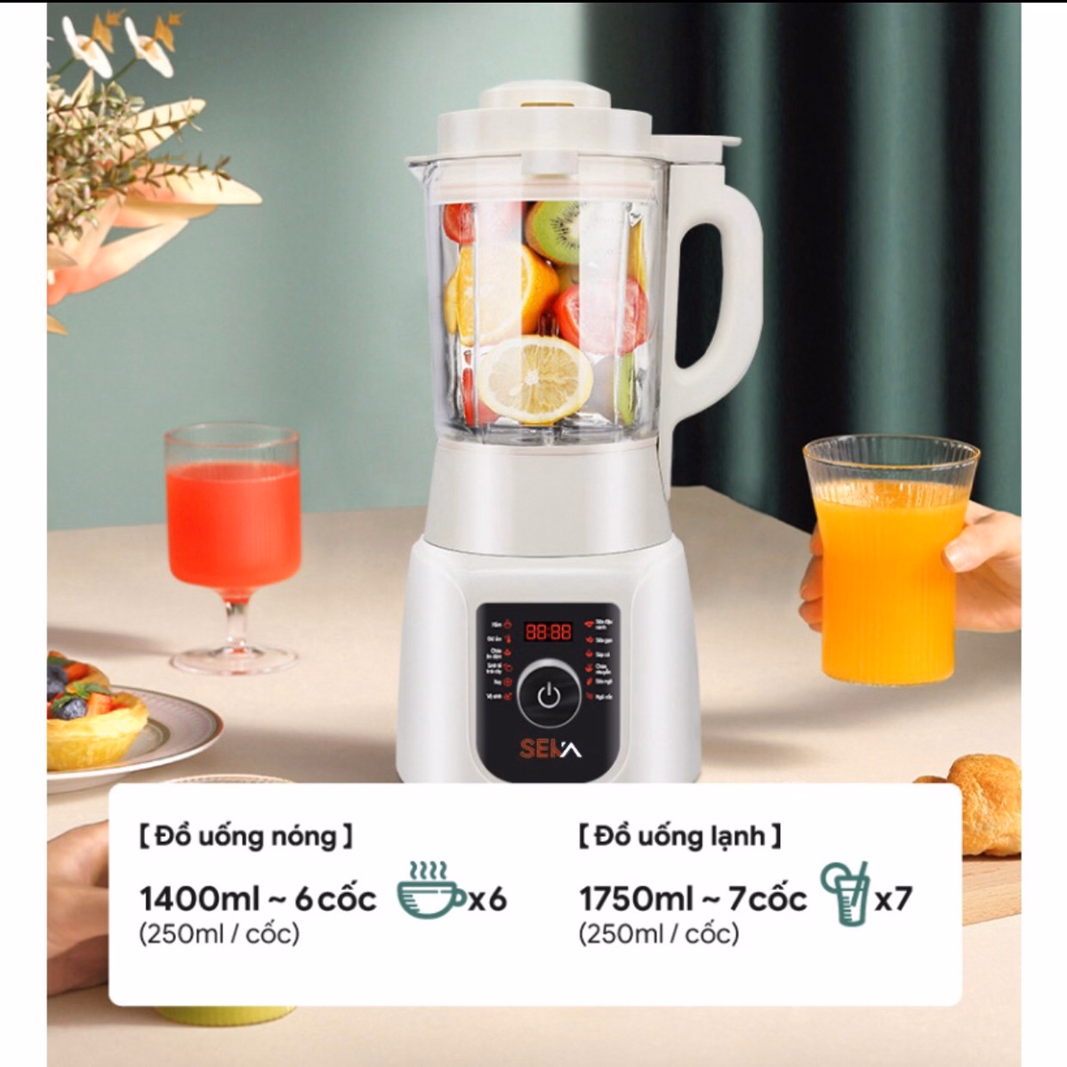 Máy Làm Sữa Hạt Đa Năng Seka, 10 Chế Độ Dễ Sử Dụng, Bảo Hành 12 Tháng, 1 Đổi 1 Trong 30 Ngày- Sương Mai - Ảnh 7