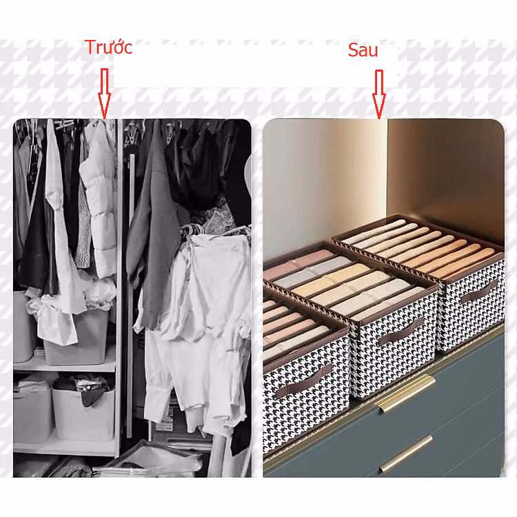 Hộp Đựng Quần Áo Chia Ngăn Khung Cứng 7 Ngăn, Có Nắp Đậy Ctb581 – Bechip - Ảnh 9