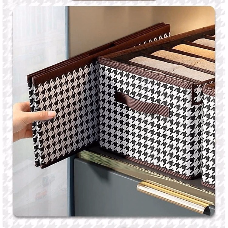 Hộp Đựng Quần Áo Chia Ngăn Khung Cứng 7 Ngăn, Có Nắp Đậy Ctb581 – Bechip - Ảnh 8