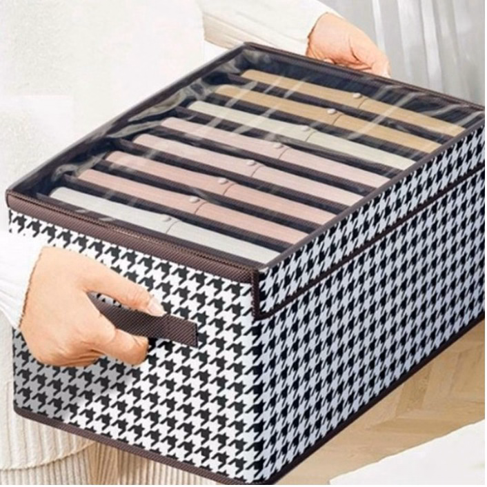 Hộp Đựng Quần Áo Chia Ngăn Khung Cứng 7 Ngăn, Có Nắp Đậy Ctb581 – Bechip - Ảnh 5