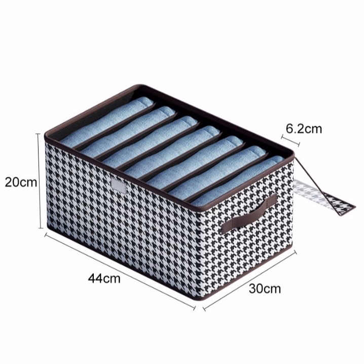 Hộp Đựng Quần Áo Chia Ngăn Khung Cứng 7 Ngăn, Có Nắp Đậy Ctb581 – Bechip - Ảnh 10