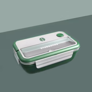 Hộp Cơm Starbuck Chữ Nhật Kèm Đũa Muỗng - Starbuck